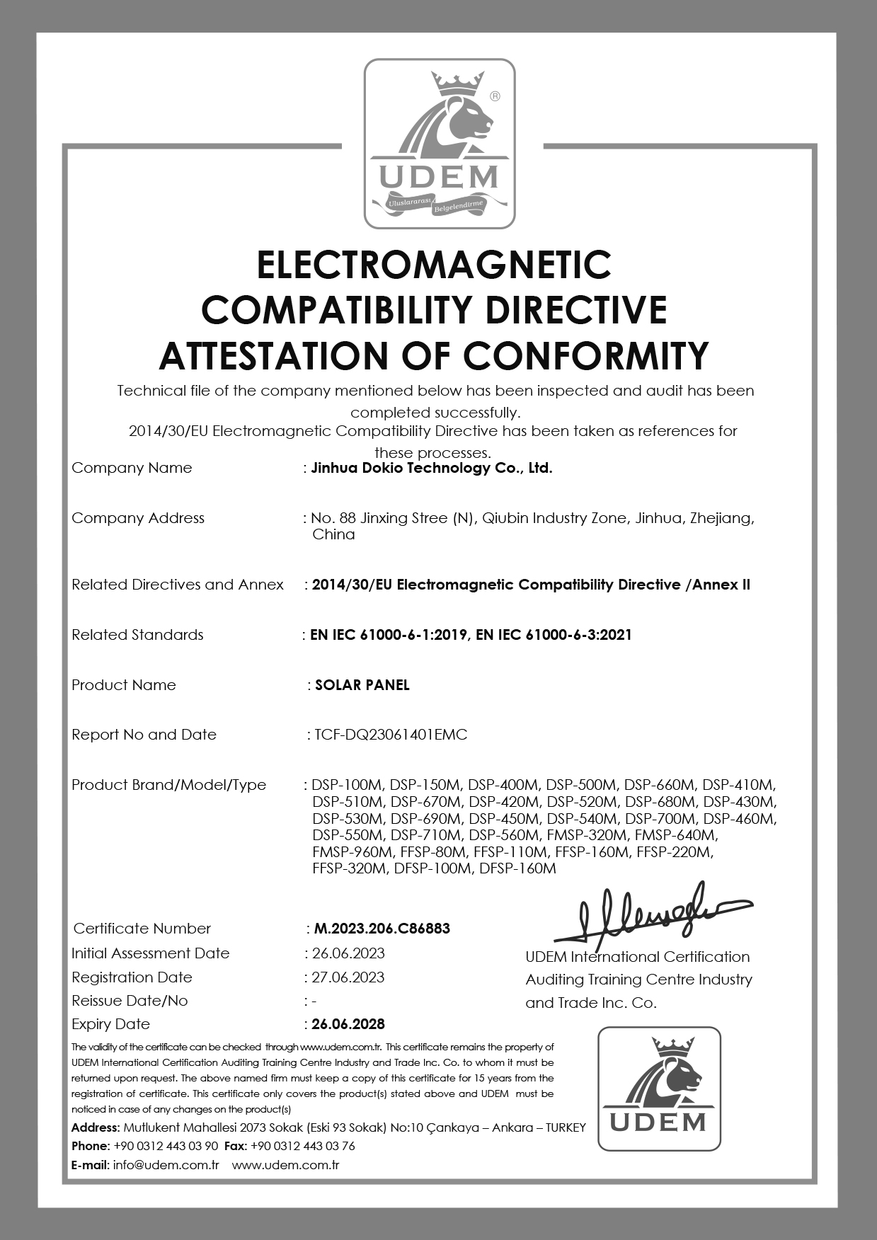 CE Certificate